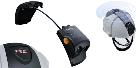 VISARC hjälm m lampa+batteri+alarm